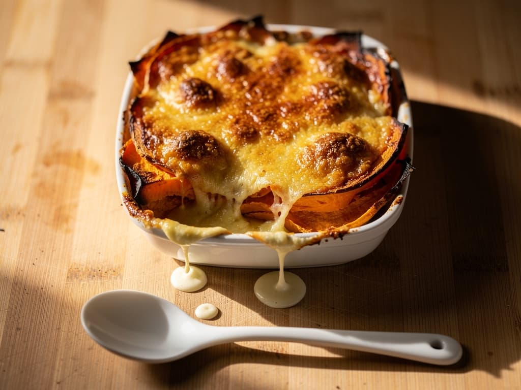 Zoete aardappel witlof gratin
